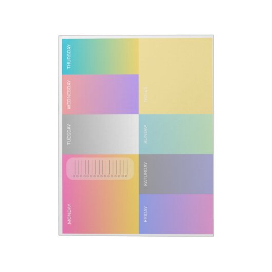 Neon 8x11 Notebook Notizblock (Rotiert)