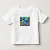Neon 90er 80er Grid Design Kleinkind T-shirt (Vorderseite)