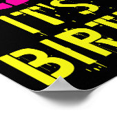 Neon 90er Hip Hop Geburtstagsparty Poster (Ecke)