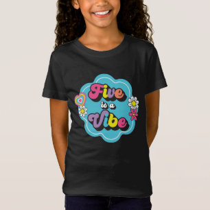 Neon 90er Retro Five ist eine Stimmung 5. Geburtst T-Shirt