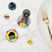 Neon 90er Retro Hip Hop House Party Farbiges Foto Konfetti (Gruppe)