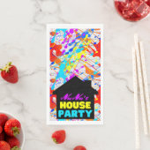 Neon 90er Retro Hip Hop Theme House Party Serviette (Beispiel)