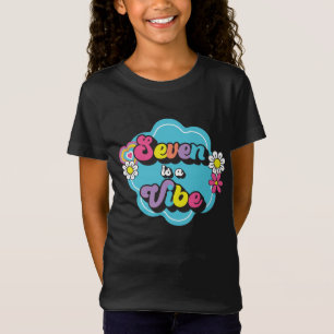 Neon 90er Retro Seven ist eine Stimmung 7. Geburts T-Shirt