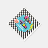 Neon 90s Retro Five ist ein Vibe 5. Geburtstag Serviette (Ecke)