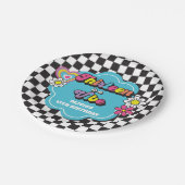 Neon 90s Retro Thirteen ist ein Vibe 13. Geburtsta Pappteller (Schrägansicht)