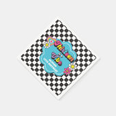 Neon 90s Retro Thirteen ist ein Vibe 13. Geburtsta Serviette (Ecke)