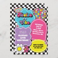 Neon 90s Retro Zwölf ist ein Vibe 12. Geburtstag