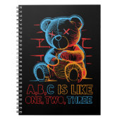 Neon ABC Teddy Bear Notizblock (Vorderseite)