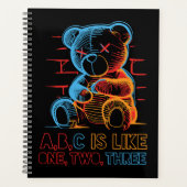 Neon ABC Teddy Bear Planer (Vorderseite)
