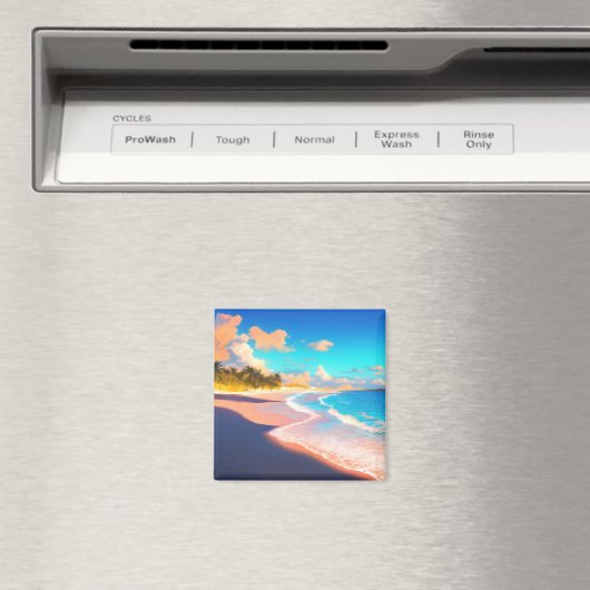 Neon Abend am Strand Magnet (In Situ (Geschirrspüler))