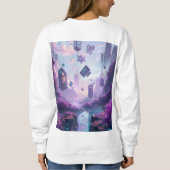 Neon-Abgrund des Data-River Kollektivs Sweatshirt (Rückseite)