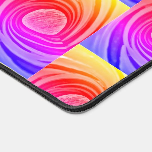 Neon Abstract Design Customer Desk Mat Schreibtischunterlage (Ecke)