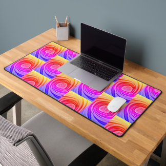 Neon Abstract Design Customer Desk Mat Schreibtischunterlage