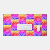 Neon Abstract Design Customer Desk Mat Schreibtischunterlage (Tastatur & Maus)