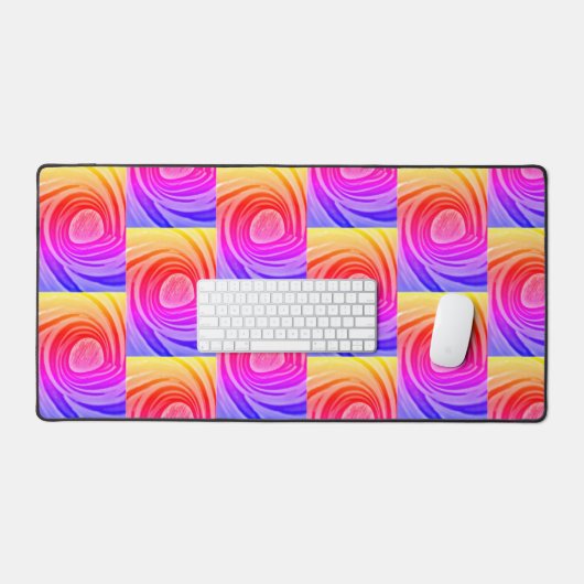 Neon Abstract Design Customer Desk Mat Schreibtischunterlage (Tastatur & Maus)