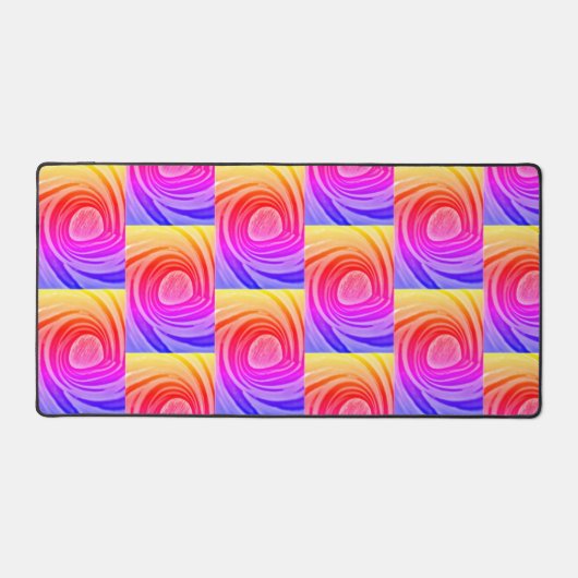 Neon Abstract Design Customer Desk Mat Schreibtischunterlage (Vorderseite)