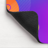 Neon Abstract Design mit Namen Mousepad (Ecke)