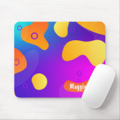 Neon Abstract Design mit Namen Mousepad (Mit Mouse)