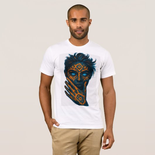 Neon Abstract Face T-Shirt (Vorne ganz)