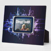 Neon Abstrakt Art Plaque Fotoplatte (Seite)