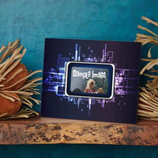 Neon Abstrakt Art Plaque Fotoplatte (Seite)