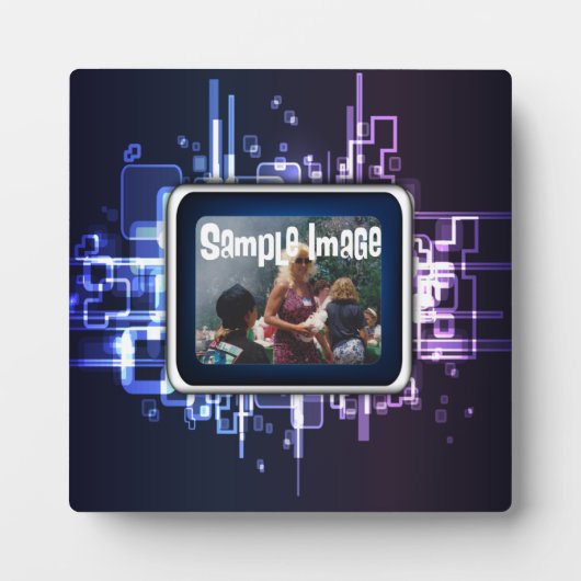 Neon Abstrakt Art Plaque Fotoplatte (Vorderseite)