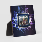 Neon Abstrakt Art Plaque Fotoplatte (Vorderseite)