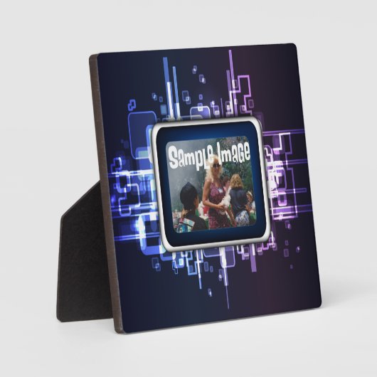 Neon Abstrakt Art Plaque Fotoplatte (Vorderseite)