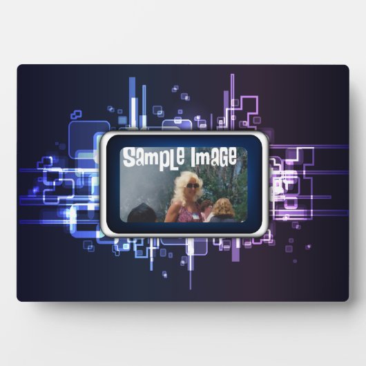 Neon Abstrakt Art Plaque Fotoplatte (Vorderseite)