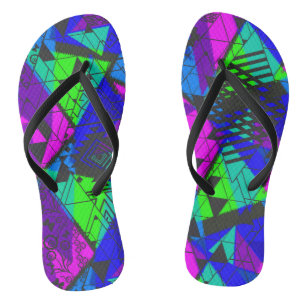 Neon abstrakt . badesandalen
