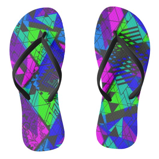 Neon abstrakt . badesandalen (Fußbett)