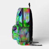 Neon Abstrakt Daisis mit Vivid Colors Bedruckter Rucksack (Rechts)