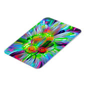 Neon Abstrakt Daisis mit Vivid Colors Magnet (Linke Seite)