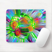 Neon Abstrakt Daisis mit Vivid Colors Mousepad (Mit Mouse)