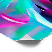 Neon Abstrakt Daisis mit Vivid Colors Poster (Ecke)