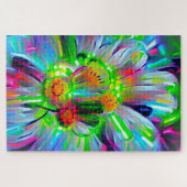 Neon Abstrakt Daisis mit Vivid Colors Puzzle (Horizontal)