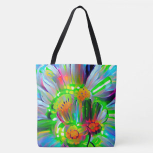 Neon Abstrakt Daisis mit Vivid Colors Tasche