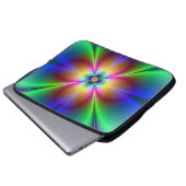 Neon Abstrakt Daisy Notebook-Computer-Sieb Laptopschutzhülle (Vorne Knopf)