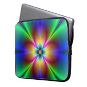 Neon Abstrakt Daisy Notebook-Computer-Sieb Laptopschutzhülle (Vorderseite Links)