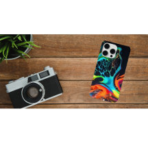 Neon Abstrakt Fluid Art Phone Case