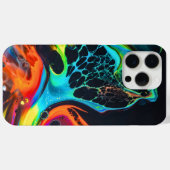 Neon Abstrakt Fluid Art Phone Case (Rückseite (Horizontal))