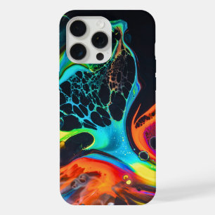 Neon Abstrakt Fluid Art Phone Case iPhone 15 Pro Max Hülle