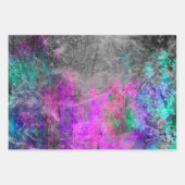 Neon Abstrakt Geschenkpapier Set (Vorderseite 2)