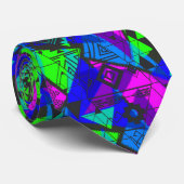Neon abstrakt, hell, geometrisch. krawatte (Gerollt)