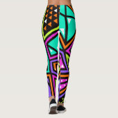 Neon abstrakt Leggings (Rückseite)