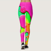 Neon Abstrakt Liquid Dreams Leggings (Rückseite)