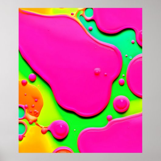 Neon Abstrakt Liquid Dreams Poster (Vorne)