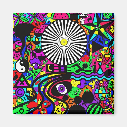 Neon Abstrakt Magnet (Vorne)