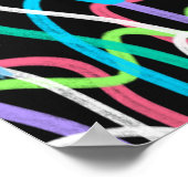 Neon Abstrakt Painting Poster (Ecke)