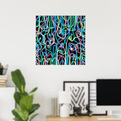 Neon Abstrakt Painting Poster (Heimbüro)